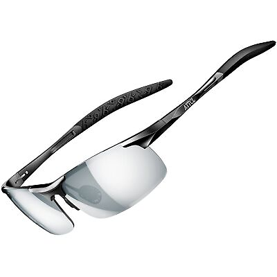 #ad Men#x27;s Fashion Driving Polarized Sunglasses for Men Al Mg metal Frame 8177 Bla...