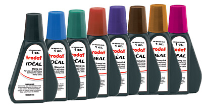 #ad 1 oz Trodat Ideal Rubber Stamp Refill Ink For Stamps or Stamp Pads