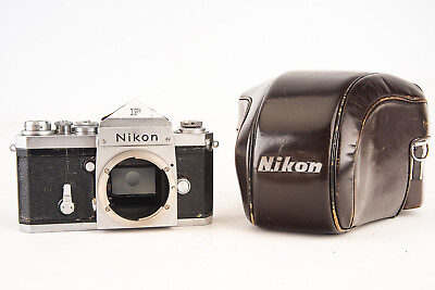 #ad Nikon F Eye Level 35mm SLR Film Camera Body in Ever Ready Case TESTED V10