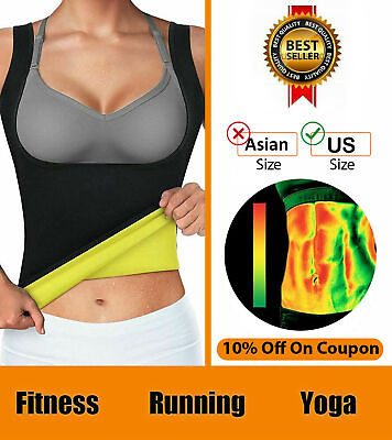 #ad Women Cami Hot Sauna Vest Shapers Thermo Neoprene Sweat Waist Trainer Shapewear
