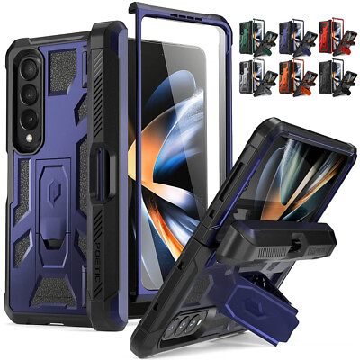 #ad For Samsung Galaxy Z Fold 4 Case with Screen Protector Rugged Cover amp; Kickstand