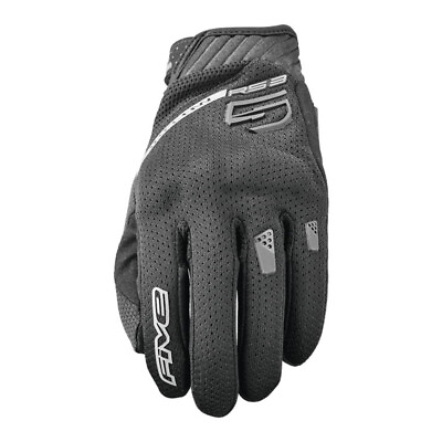 #ad Five5 Gloves RS3 Evo Airflow Black Motorcycle Gloves Men#x27;s Sizes MD 3XL