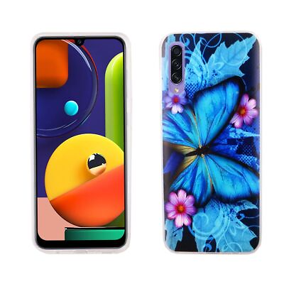 #ad Phone Case for Samsung Galaxy A50s Protection Back Cover Bumper Frame Blau