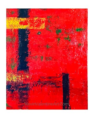 #ad Textured Varnished Multi Media Contemporary Abstract Expressionist Painting $275.00