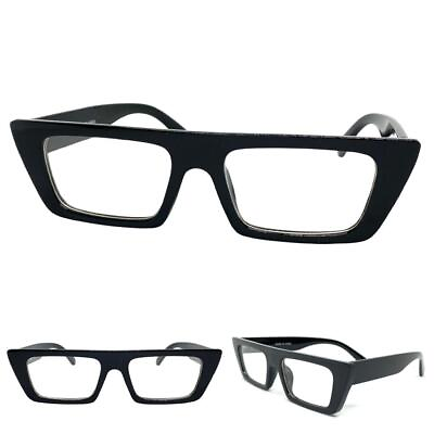 #ad Classy Elegant Contemporary Modern Clear Lens EYE GLASSES Black Fashion Frame