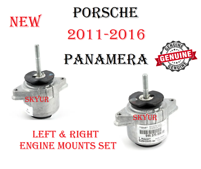 #ad 2011 2016 Porsche Panamera Engine Motor Mount LH RH Set Of 2 Genuine
