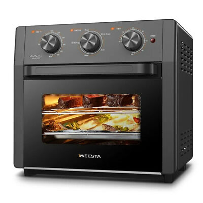 #ad 20QT Countertop Convection Toaster Oven Air Fryer Combo Rotisserie Rack Included