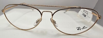 #ad Ray Ban Unisex Eyeglasses Shiny Rose Gold Metal Frame RAY BAN 0RX6454 2500 G12 $59.99