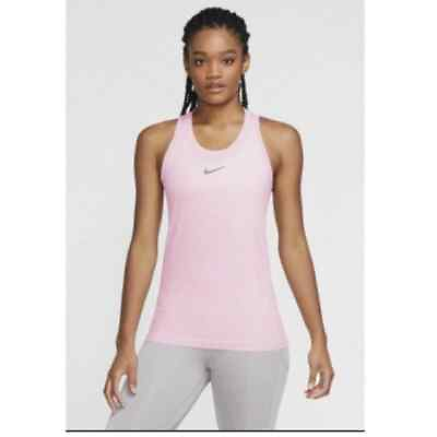 #ad NWT Nike Sleeveless Dri Fit Training Tank Top Pink With Padded Women#x27;s Size L