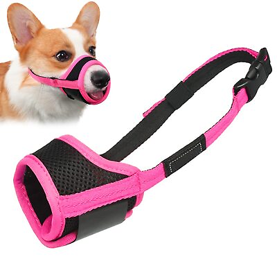 #ad Dog Muzzle Anti Biting Barking and Chewing with Comfortable Mesh Soft Fabric ...