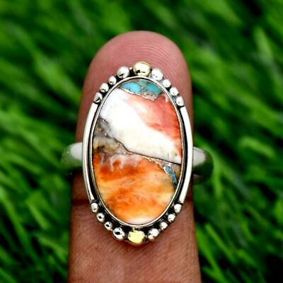 #ad Oyster Copper Turquoise 925 Sterling Silver Ring Mother#x27;s Day Jewelry MA 5