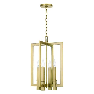 #ad 4 Light Foyer In Minimalist Style 22 Inches Tall and 14 Inches Wide Chandelier