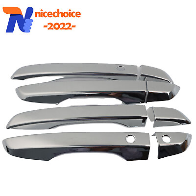 #ad Chrome Silver Style Door Handle Cover Trim for 2016 2020 Honda Civic Accessories