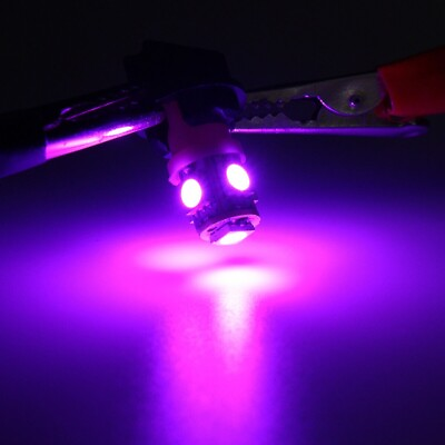 #ad 10PCS Purple T10 194 LED Bulbs For Instrument Gauge Cluster Dash Light Sockets