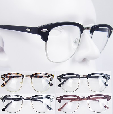 #ad Vintage Non prescription Glasses SHURON#x27;S Eyeglass Frame Spectacles Clear Lens