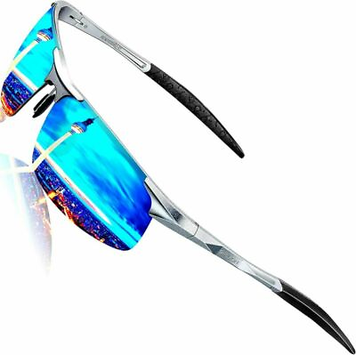 #ad SIPLION Men#x27;s Driving Polarized Sport Sunglasses Al Mg Metal Frame Ultra Light