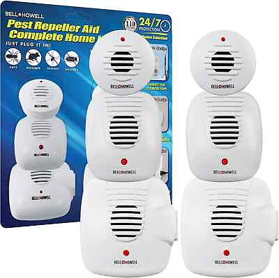 #ad Bell amp; Howell Ultrasonic Pest Repellers Six Room Solution 6 pack NEW SEALED