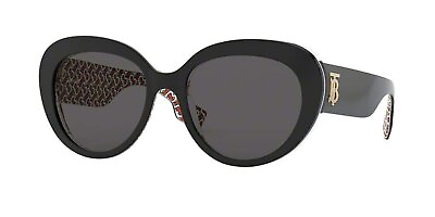 #ad Burberry BE4298 Top Black Print Top Black Red Grey Sunglasses