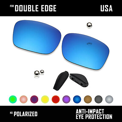 #ad Anti Scratch Polarized Replacement Lensamp;Nose Pads for Oakley Double Edge OO9380 $22.74