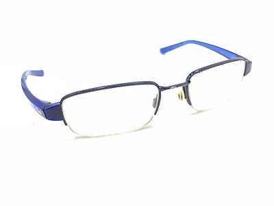 #ad Nike Navy Dark Blue Half Rim Eyeglasses Frames 49 18 140 Designer Men Women