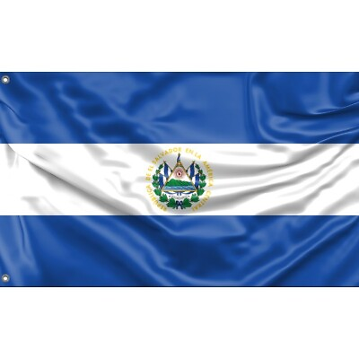 #ad Flag of El Salvador Unique Design 3x5 Ft 90x150 cm size EU Made