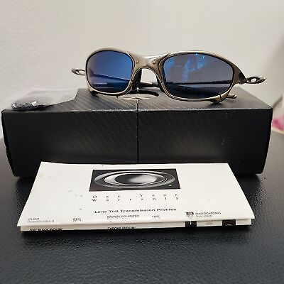 #ad Oakley Juliet Plasma Sunglasses Ice Iridium Polarized 04 152 size 55 21 w Box