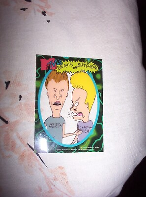 #ad 1993 MTV#x27;s BEAVIS and BUTTHEAD Clear Cell Acetate PROMO Trading Card Mike Judge