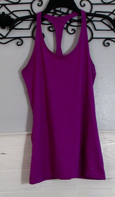 #ad Nike Dri Fit Women#x27;s Top Size S Purple Sleeveless Racer Back