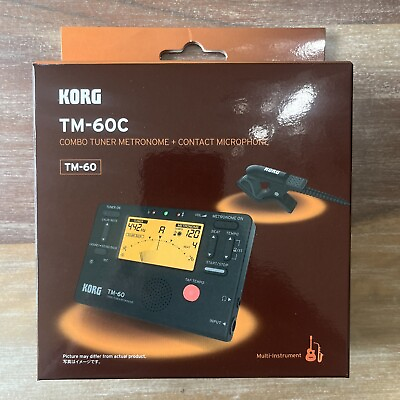 #ad #ad Korg TM60C Combo Tuner Metronome With Contact Microphone Black New in Box