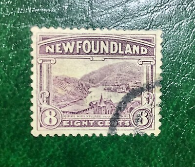 #ad Newfoundland Scott 132 8c Dull Violet Quidi Vidi VF app Used 1923