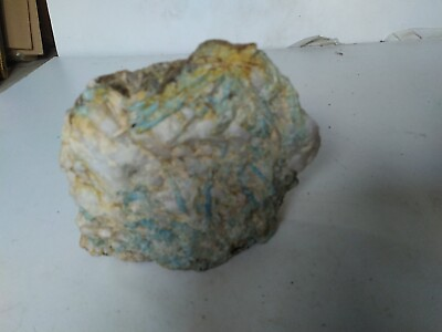 #ad Natural Beryl Crystal Rare Large Green Blue in Quartz 8 lbs Original Mexico $212.01
