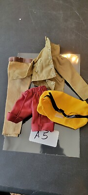 #ad A5 Vintage 12 Inch Action Figure UNIFORM RED SHORTS YELLOW BAG
