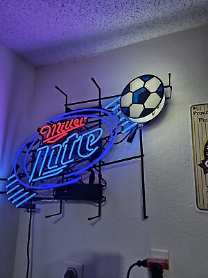 #ad Miller Lite Chicago Soccer Neon Sign Beer Bar Light