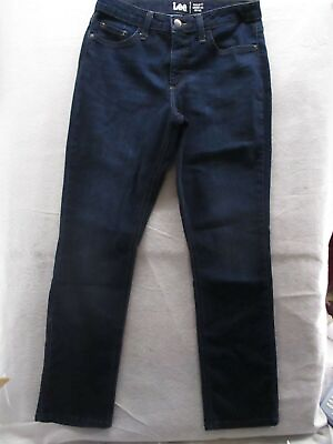 #ad Lee Womens Regular Fit Blue Mid Rise Straight Leg Cotton Blend Stretch No tag