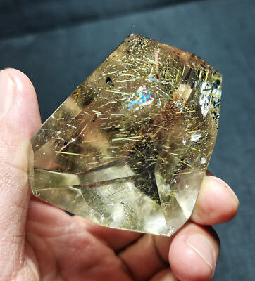 #ad TOP 97.7 g Natural Rutilated Titanium Crystal Specimen Healing FF118