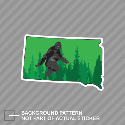 #ad South Dakota State Flag Bigfoot Sticker Decal Vinyl big foot sasquatch yeti SD