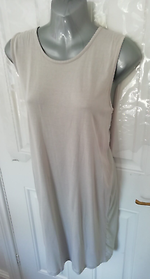 #ad All Saints Ladies Size 8 UK Grey Beige Soft Rae Dress Silk Panel Detail Shift