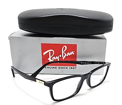 #ad Ray Ban RX7127II 8239 Black Frame Reading Glasses Bifocal Progressive Lenses
