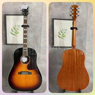 #ad Custom J 45 Solid Spruce Top Vintage Acoustic Electric Guitar Rosewood Fretboard