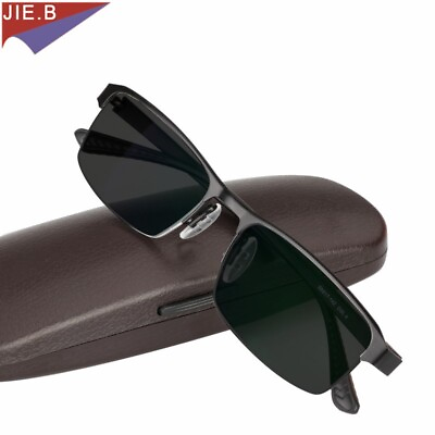 #ad Titanium Alloy Sunglasses Transition Photochromic Reading Glasses for Men Hypero