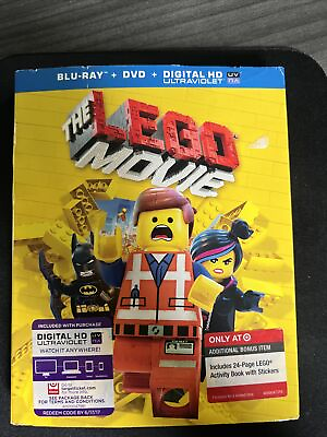#ad The Lego Movie Blu ray amp; DVD Target Exclusive w Kids Activity Book USED