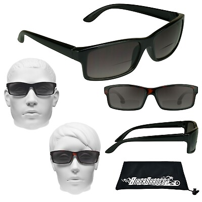 #ad Bifocal Sun Reader Sunglasses Tinted Men Women Casual Full Frame Black Tortoise $24.99
