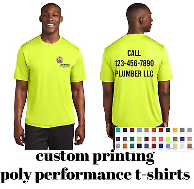#ad Ink Stitch Design Your Own Custom Logo Photo Texts Poly Performance Unisex Tees