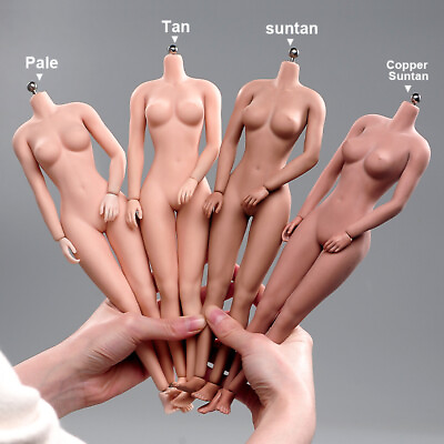 #ad 1 6 Suntan Pale Normal Large Bust Breast Seamless Body For 12#x27;#x27;Female Figure Toy