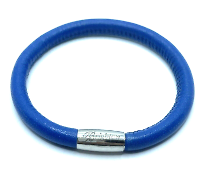 #ad Brighton Woodstock Ocean Royal Blue Single Leather Bracelet 7.5in Small