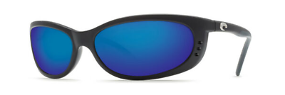 #ad Costa Del Mar Fathom 400G Polarized Sunglasses Black Blue Mirror 400G Glass