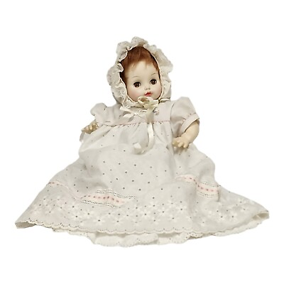 #ad Horsman Doll 3049 15quot; Eye Sleepy Hazel Eyes in Original Gown amp; Bonnet
