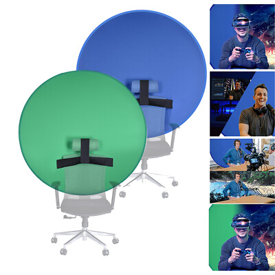 #ad 20quot; Privacy Green Blue Background Screen Pop Up Chair Portable Webcam Background