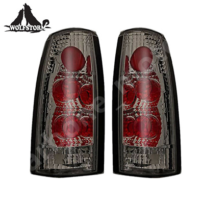 #ad Smoke Tail Lights For 1988 1998 Chevy GMC C K 1500 2500 3500 Cadillac LeftRight