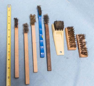 #ad Lot of 8 Parts Cleaning Wire Brushes dq
